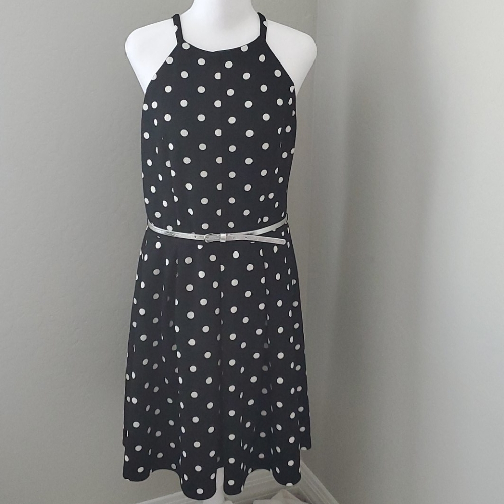Polka Dot Fit & Flare Dress